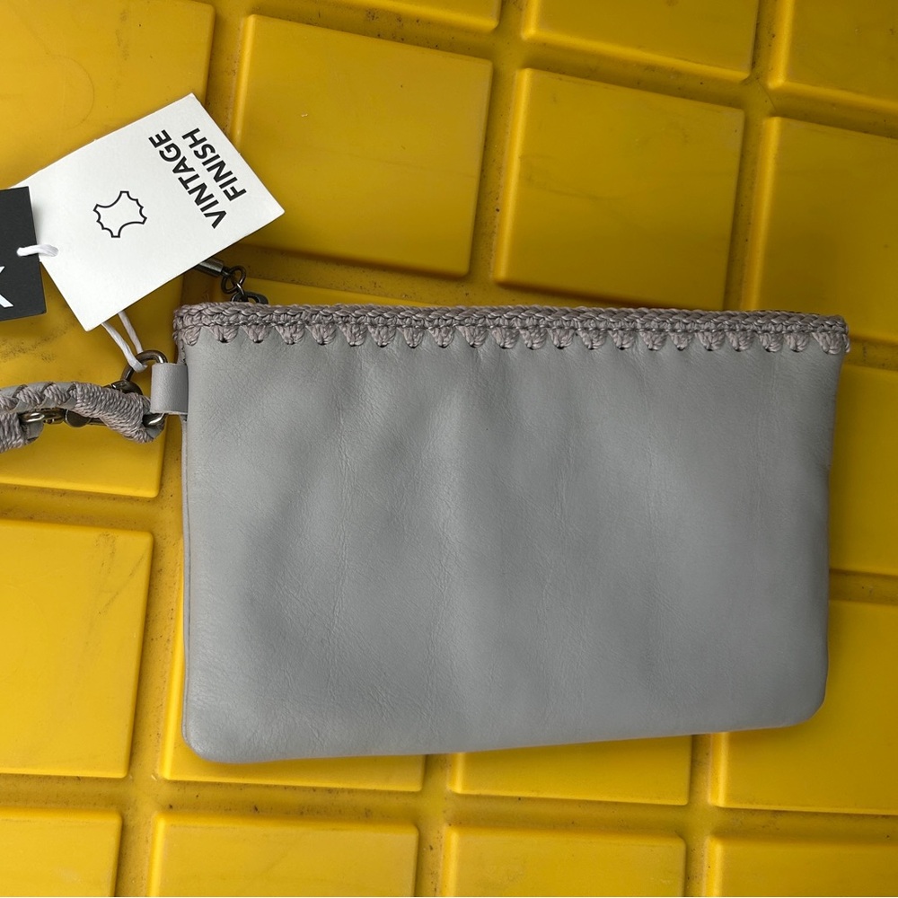 The Sak Gray Clutch with Braided Detail